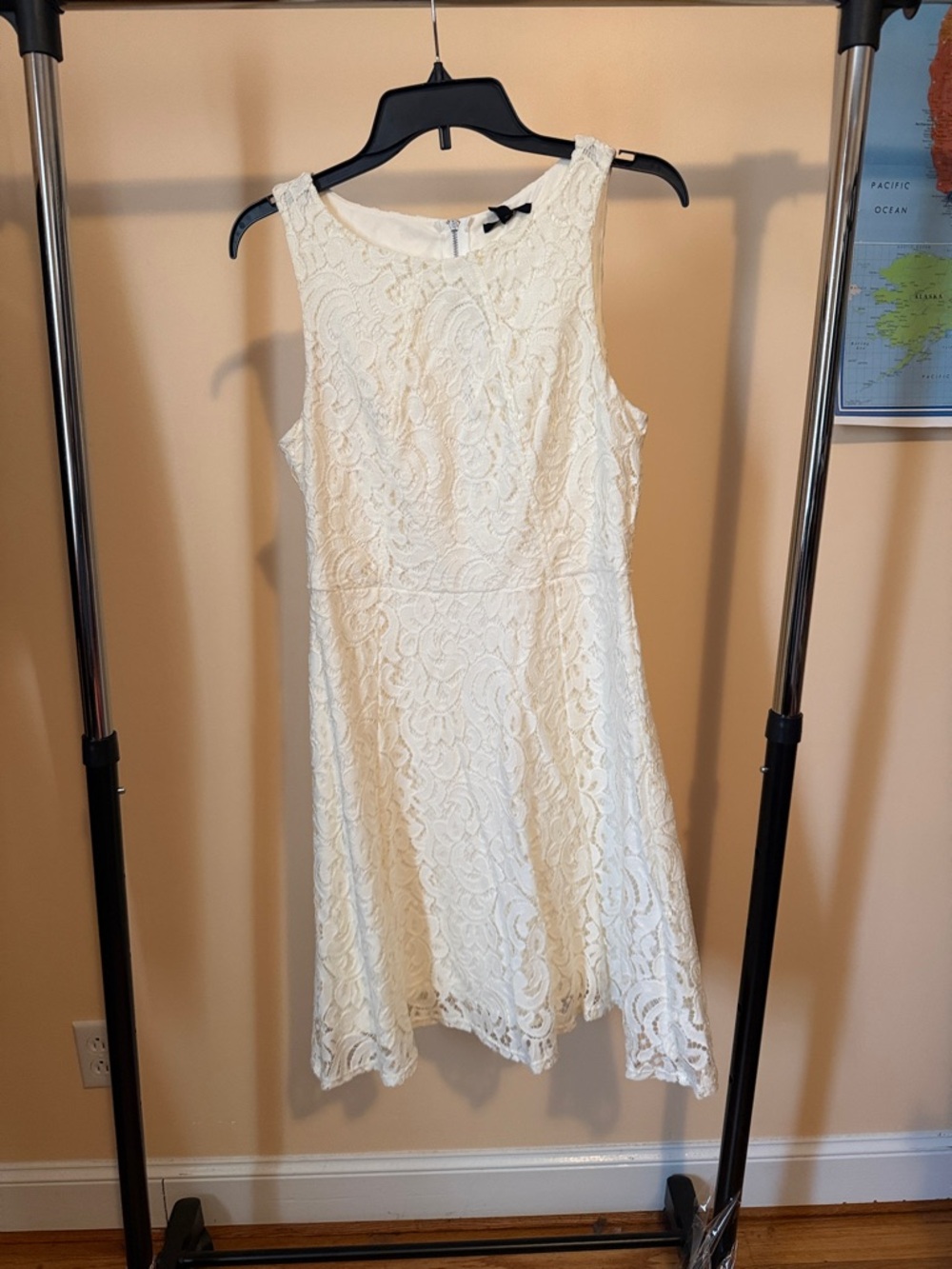 Apt. 9 Ivory Lace Sleeveless Fit-and-Flare Dress